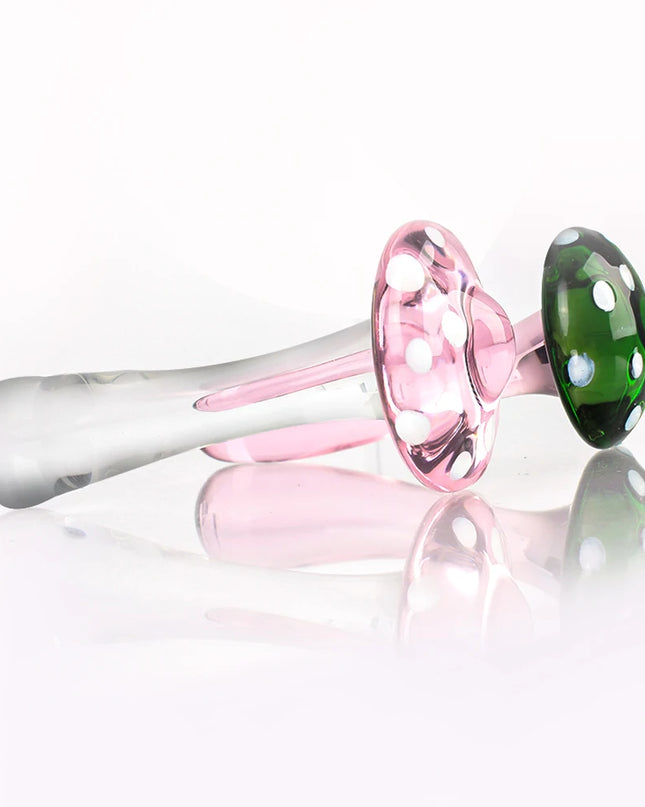 Dildo de Vidrio Hongo 14cm Plug Anal