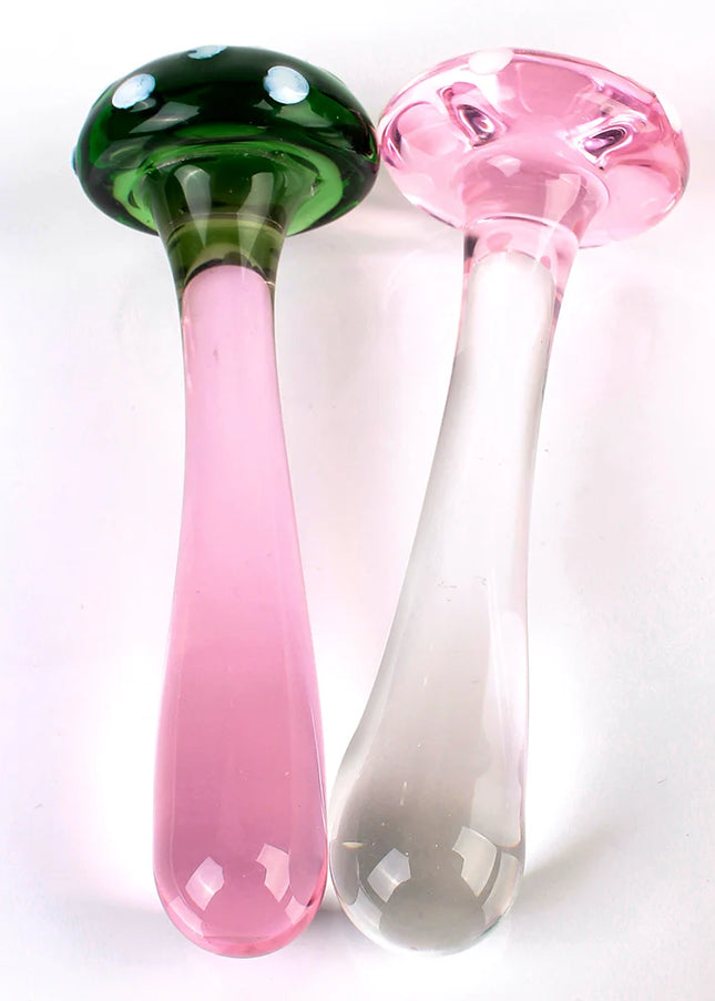 Dildo de Vidrio Hongo 14cm Plug Anal