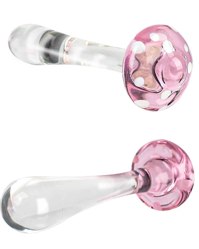 Dildo de Vidrio Hongo 14cm Plug Anal