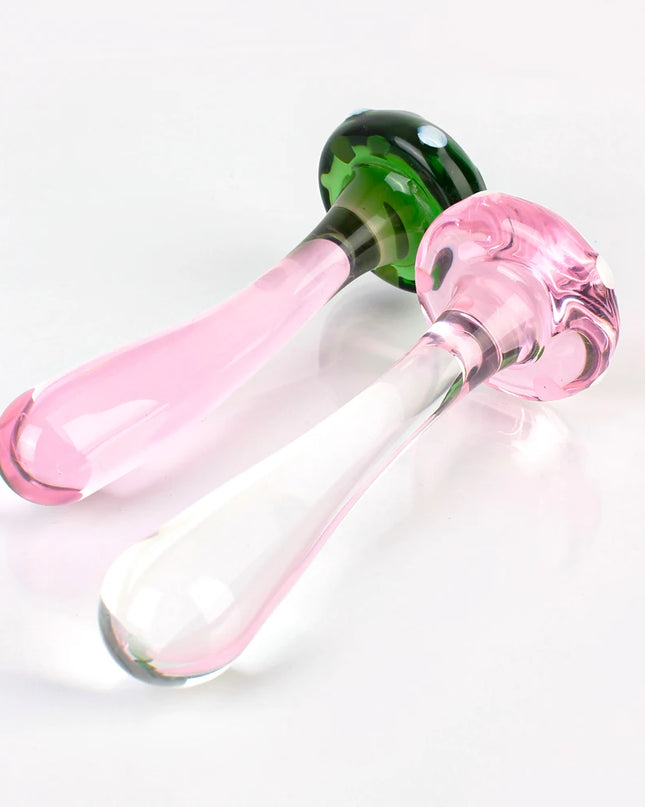 Dildo de Vidrio Hongo 14cm Plug Anal