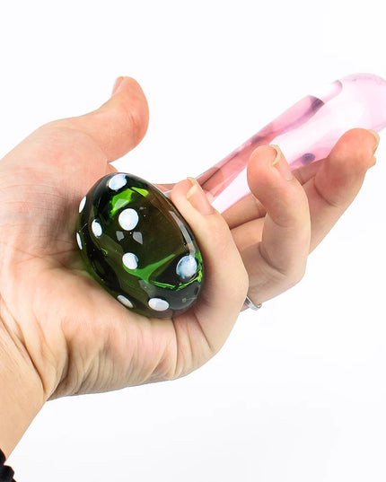 Dildo de Vidrio Hongo 14cm Plug Anal