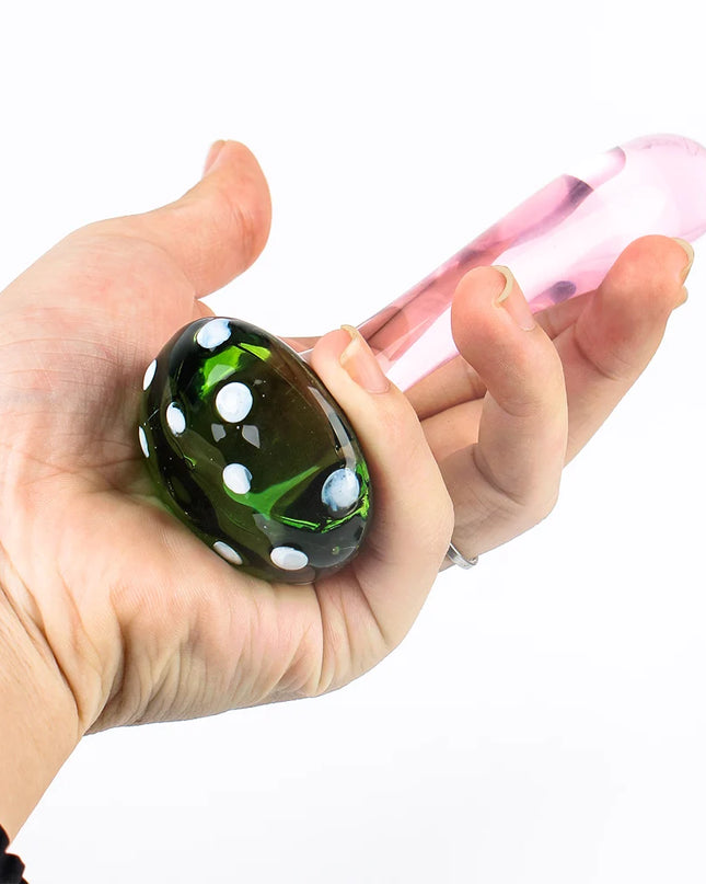 Dildo de Vidrio Hongo 14cm Plug Anal