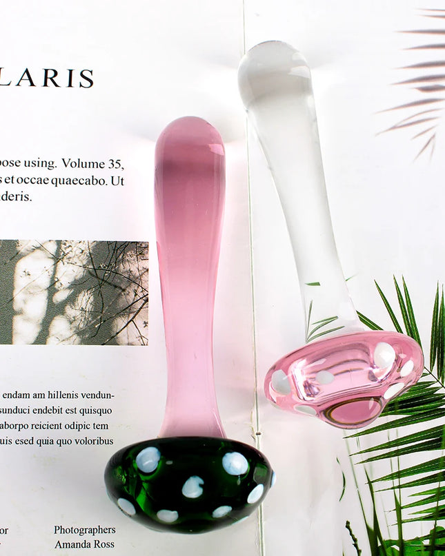 Dildo de Vidrio Hongo 14cm Plug Anal