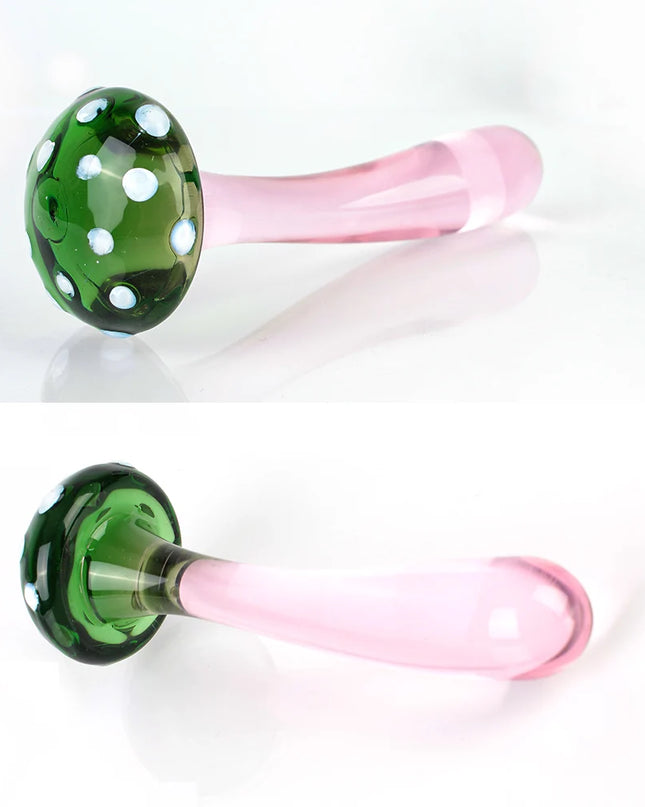 Dildo de Vidrio Hongo 14cm Plug Anal