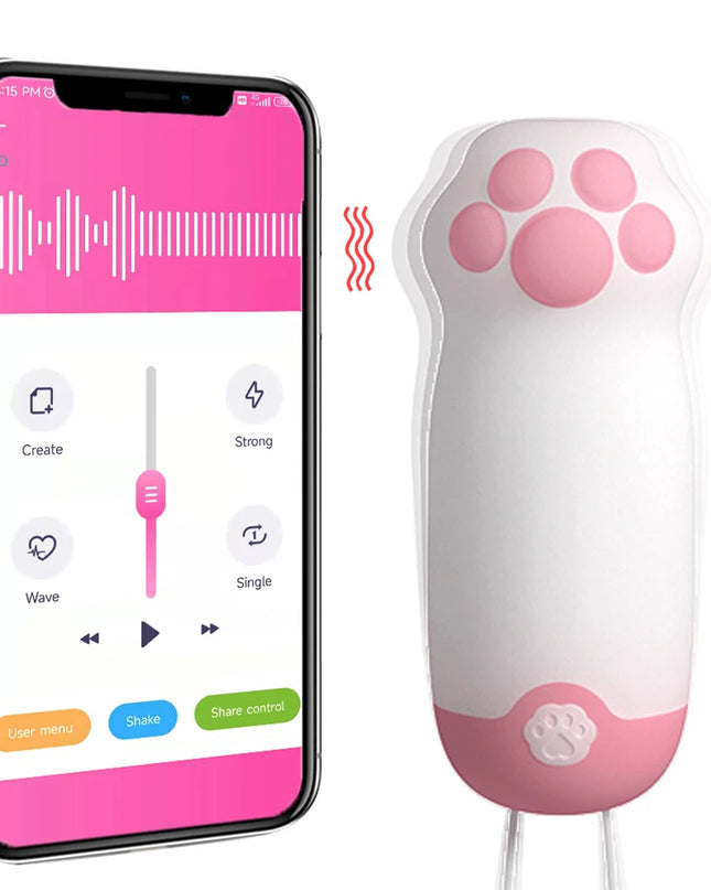 Vibrador Garra de Gatico con APP