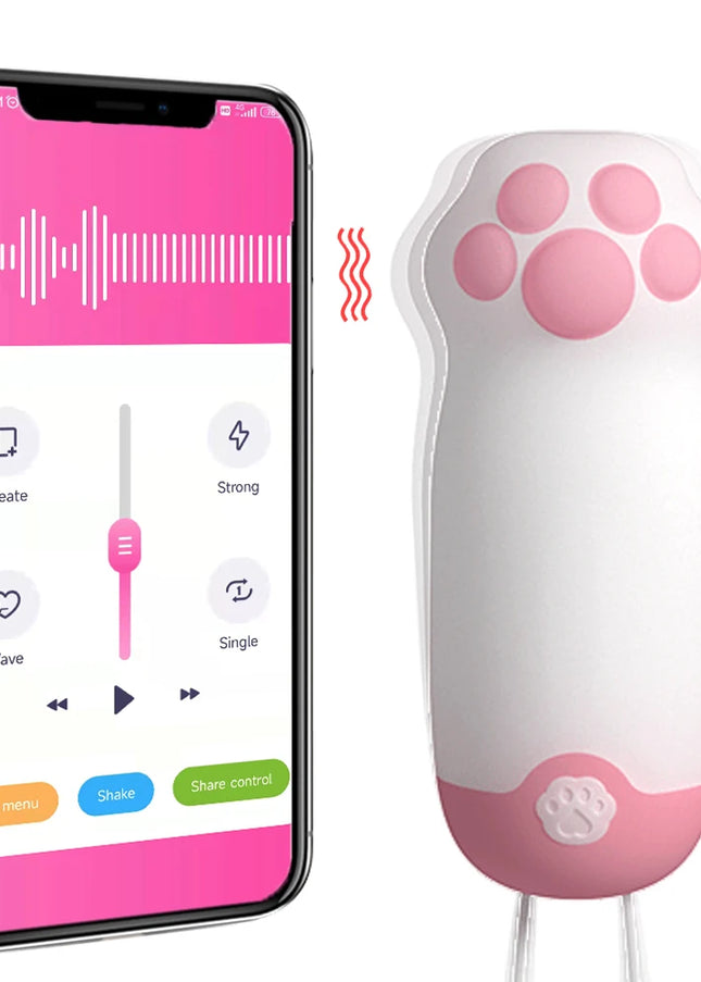 Vibrador Garra de Gatico con APP
