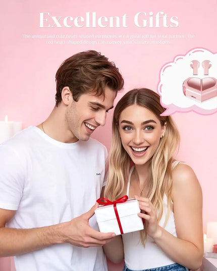 Heart-shaped Wireless Earbuds