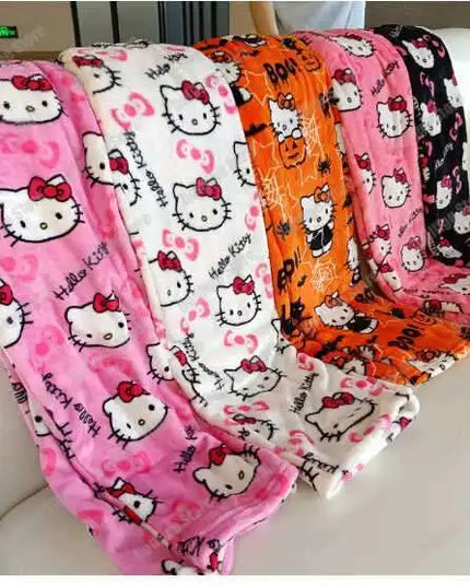 Kawaii Hello Kitty Schlafhose – Weicher, warmer Flanell für Zuhause, Herbst und Winter