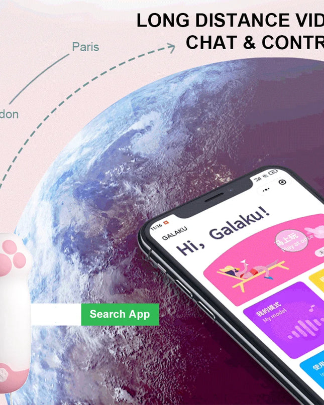 Vibrador Garra de Gatico con APP