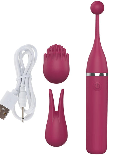 Vibrador Femenino de Clítoris con 3 Cabezales Reemplazables
