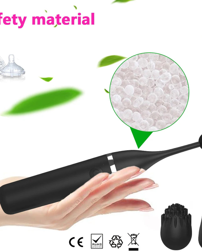 Vibrador Femenino de Clítoris con 3 Cabezales Reemplazables