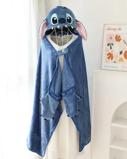 Lilo & Stitch Schlafanzug mit Kapuze und Plüschhandschuhen