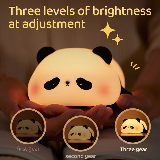 Luz led nocturna panda Recargable USB con Temporizador