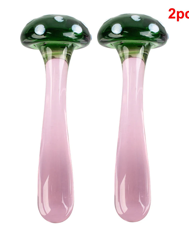 Dildo de Vidrio Hongo 14cm Plug Anal