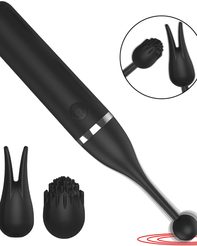 Vibrador Femenino de Clítoris con 3 Cabezales Reemplazables