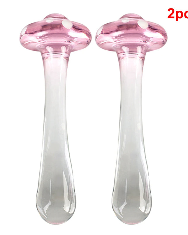 Dildo de Vidrio Hongo 14cm Plug Anal