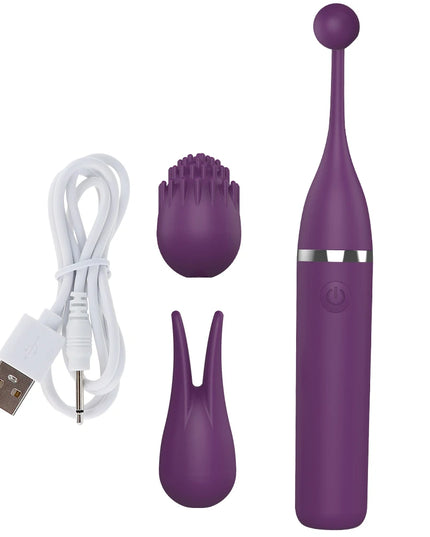 Vibrador Femenino de Clítoris con 3 Cabezales Reemplazables