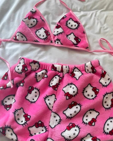 Pyjama Hello Kitty Zweiteilig Sanrio Kawaii