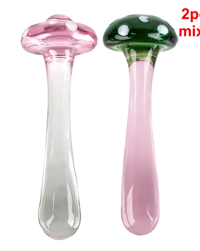 Dildo de Vidrio Hongo 14cm Plug Anal