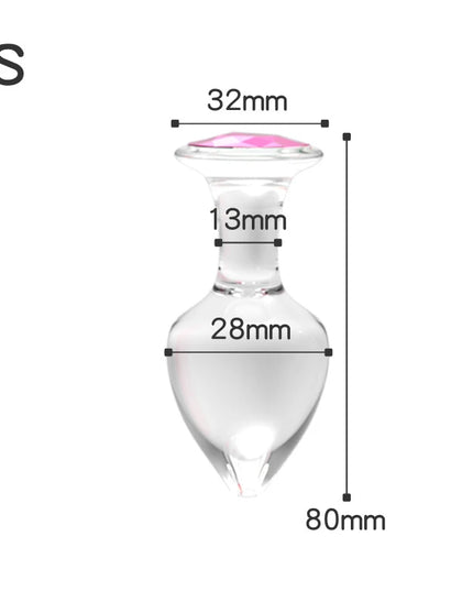 Plug Anal de Cristal / Silicona