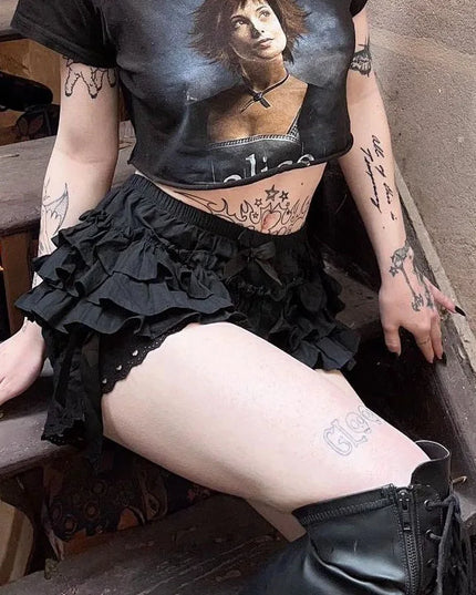 Kurze Bella mit Spitze