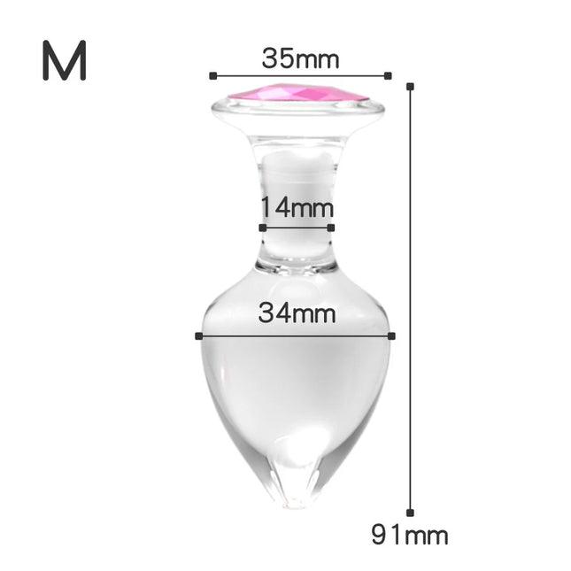Plug Anal de Cristal / Silicona