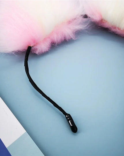 Plug Anal Cola de Zorro 40cm con Orejas de Gato de Peluche
