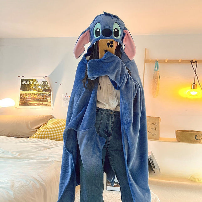 Pijama Lilo & Stitch  Ccon Capucha y Guantes de Peluche