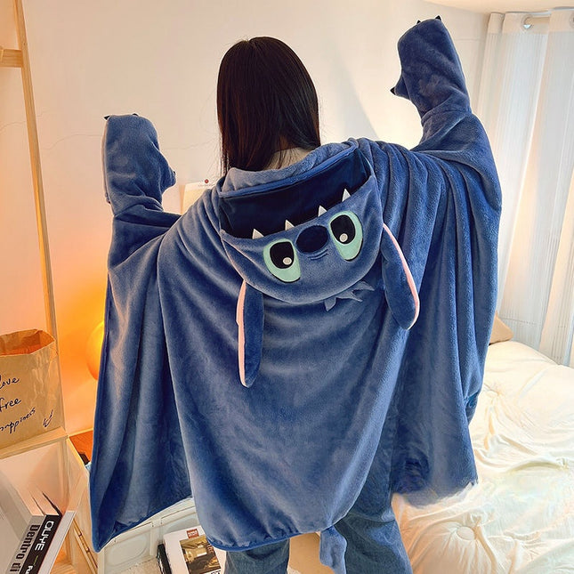 Pijama Lilo & Stitch  Ccon Capucha y Guantes de Peluche