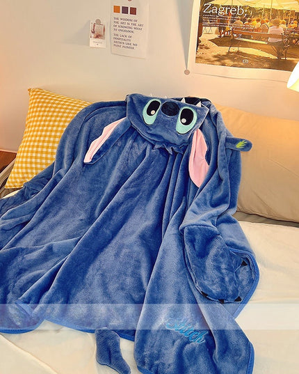 Lilo & Stitch Schlafanzug mit Kapuze und Plüschhandschuhen